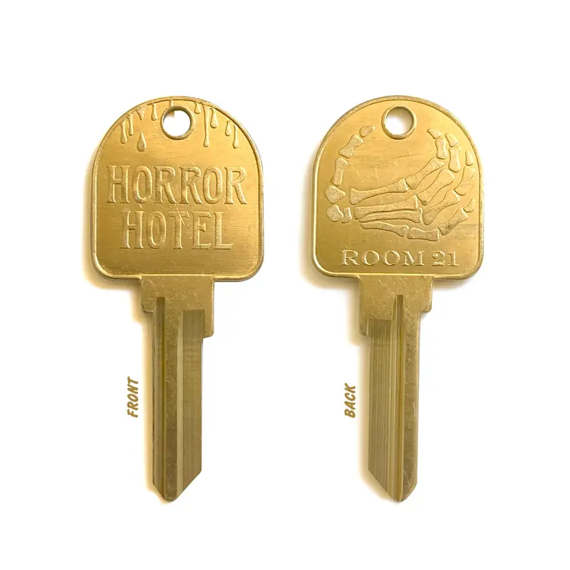 Horror Hotel Themed Blank Keychain