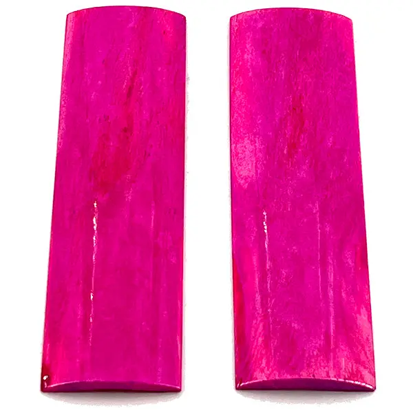 Hot Pink Water Buffalo Horn Blank – 0.25″ × 1.5″ × 5″