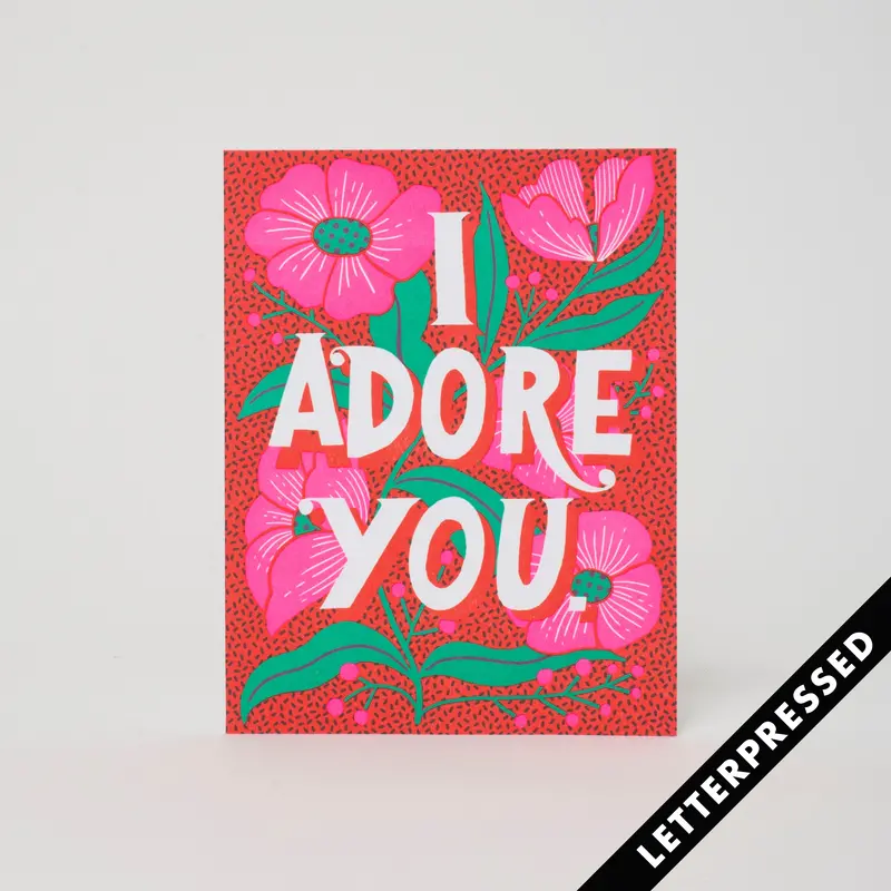 ‘I Adore You’ Sentimental Greeting Card