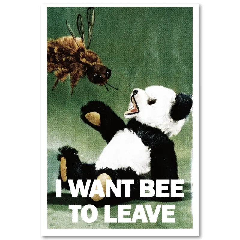 I Want the Bee to Leave – Playful Riso Art Print