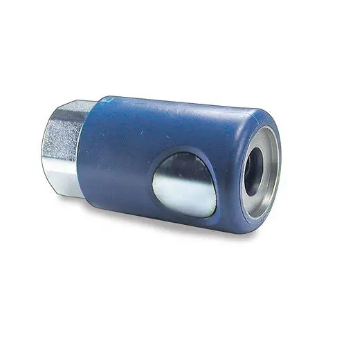 Industrial-Grade Blue Push-Button 1/4-Inch Female Air Coupler