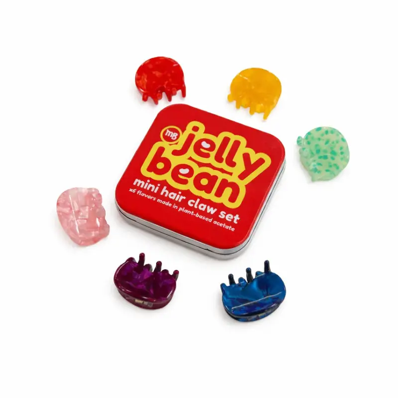 Jelly Bean–Inspired Mini Hair Claw Set