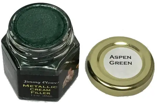Jimmy Clewes Metallic Cream Filler in Aspen Green – Reflective Finish