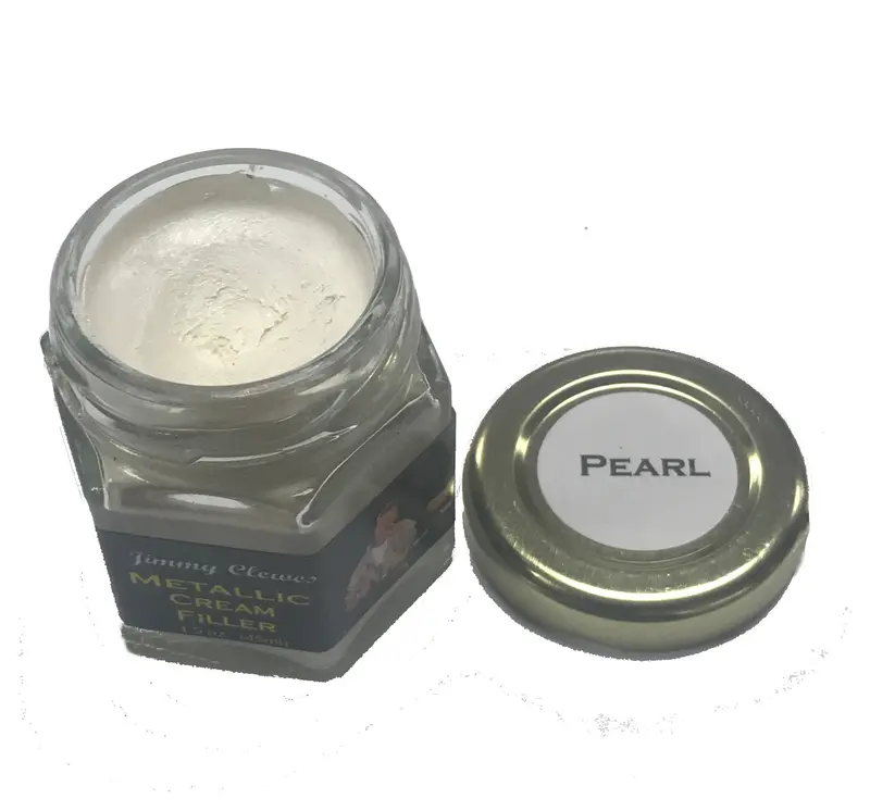 Jimmy Clewes Metallic Cream Filler in Pearl White – Shimmering Metallic Finish