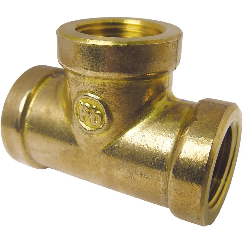 Lasco Yellow Brass 1/2-Inch Fpt Tee Fitting 1