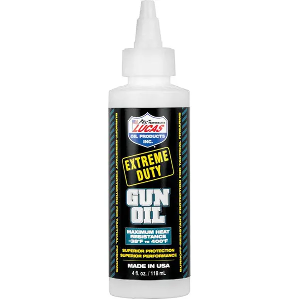 Lucas Oil Extreme Duty Gun Lubricant – 4 oz Heavy-Duty Firearm Oil