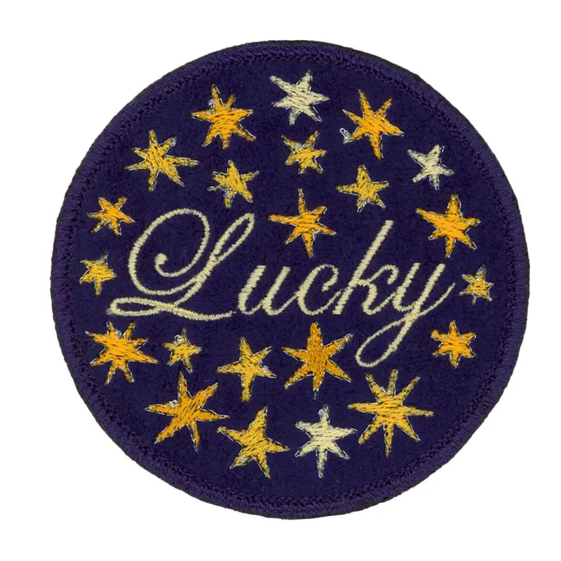 ‘Lucky Star’ Embroidered Patch – Celestial Motif for Jackets or Bags