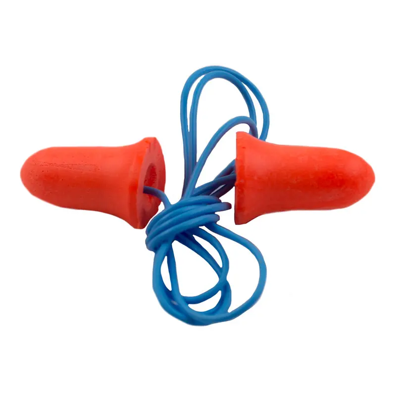 Max-Rated Earplugs with Polyester Cord – 100-Count Reusable Hearing Protection