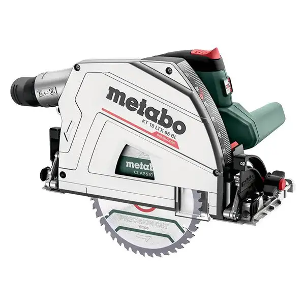 Metabo KT 18 LTX 66 BL Track & Plunge-Cut Circular Saw – 18V Brushless, Bare Tool + Metabox