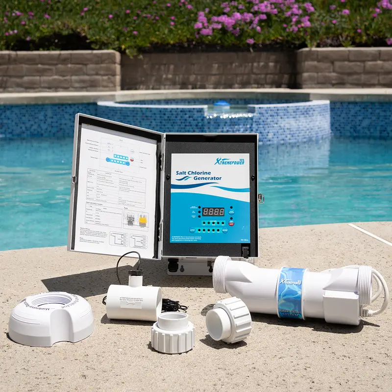Mid-Capacity Salt Chlorine Generator with Flow Monitoring and Salt Cell – Optimized for 25,000-Gallon Pools
