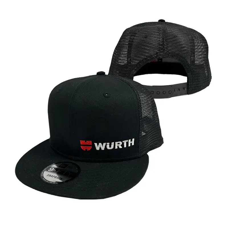 New Era® × Würth Snapback Trucker Cap – Matte Black