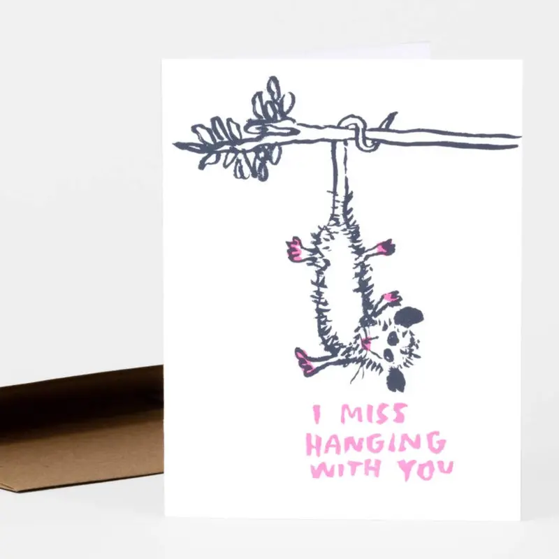 Nostalgic Opossum Friendship Card