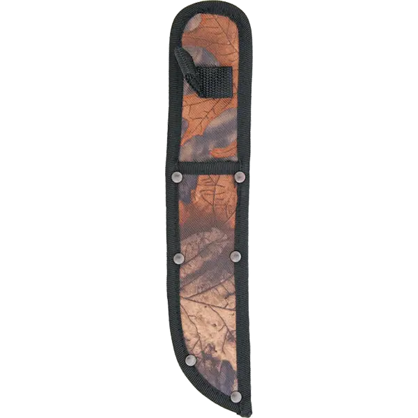 Nylon Knife Sheath – Fall Camo, Velcro Closure, SH263 (Fits Blades Up to 6″)