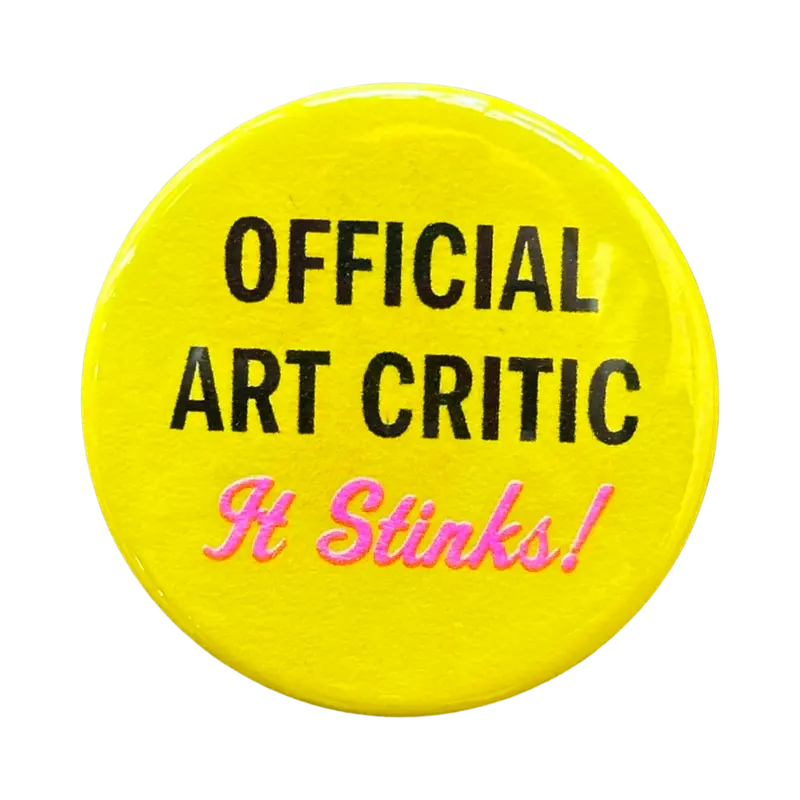 Official Art Critic Humor Button