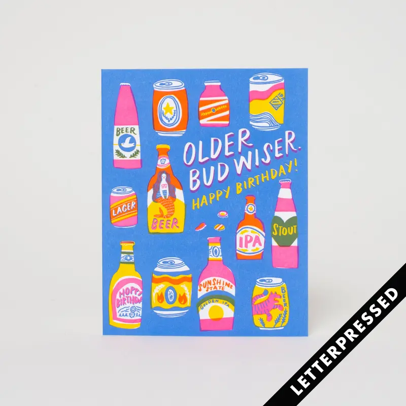 ‘Older Bud, Wiser’ Birthday Card