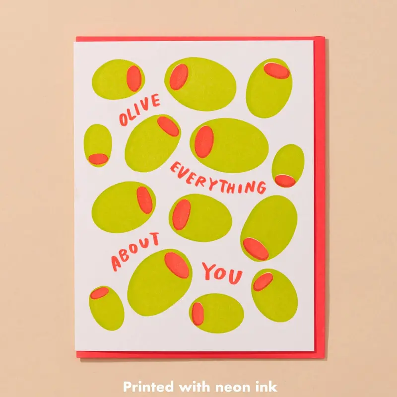 ‘Olive Everything About You’ Sentimental Greeting Card