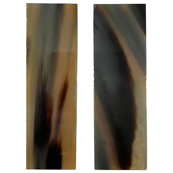 Ox Horn Knife Scales – 0.25″ × 1.5″ × 5″ Natural Cut