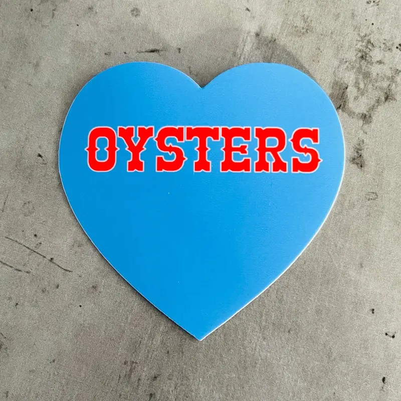 Oyster-Design Heart Sticker