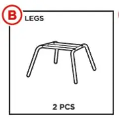 P93554 Pair of Structural Legs – Heavy-Duty Support Brackets