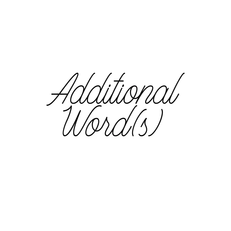 Personalized Text Add-On – One Word