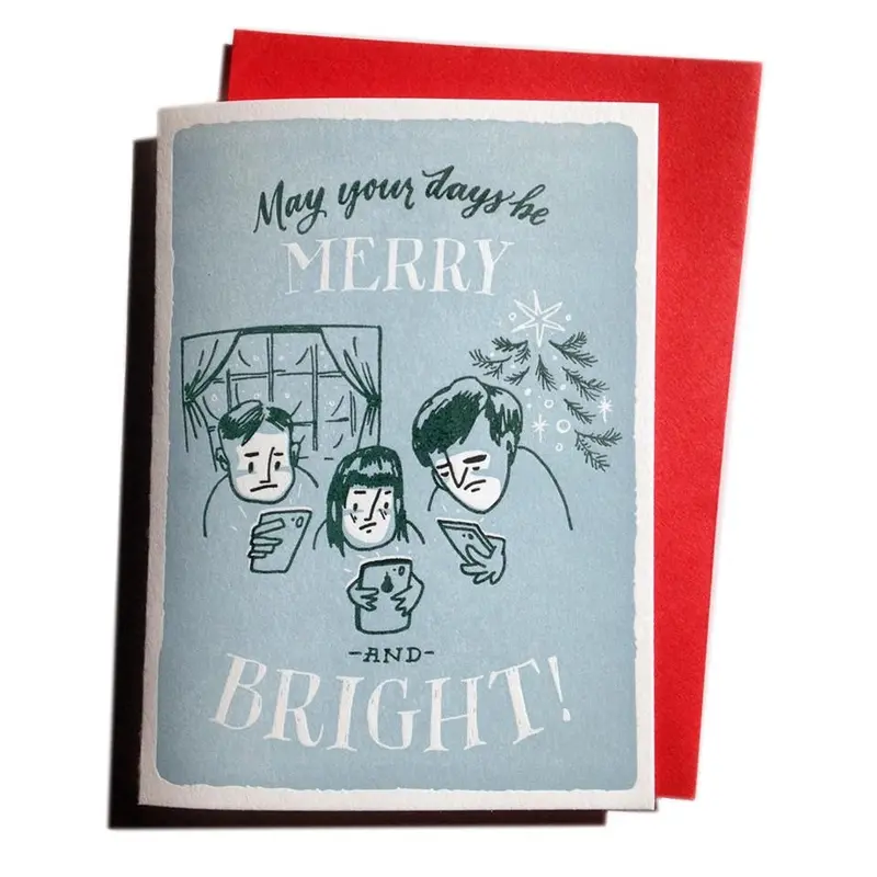Phone Holidays Holiday Greeting Card