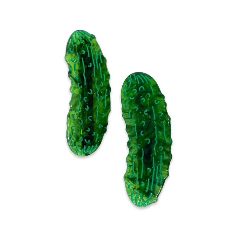 Pickle-Themed Hair Clip Collection
