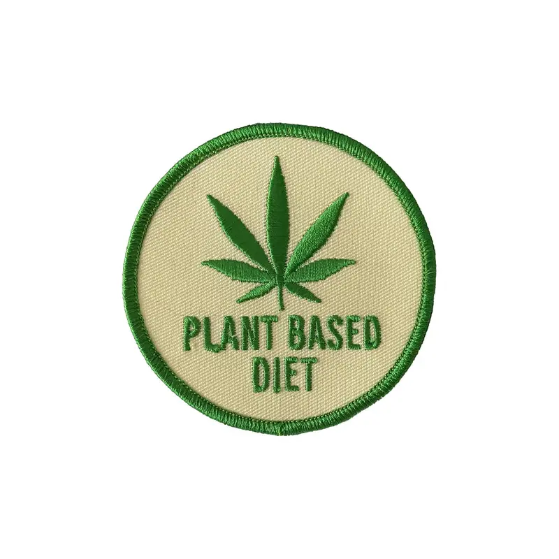 Plant-Based Diet Embroidered Patch – Vegan Lifestyle Badge