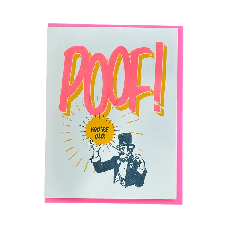 Playful ‘Poof! You’re Older!’ Birthday Card
