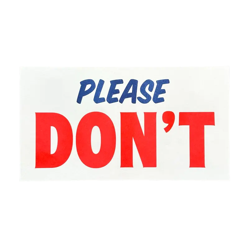 Please Skip the Riso Print Request Sticker