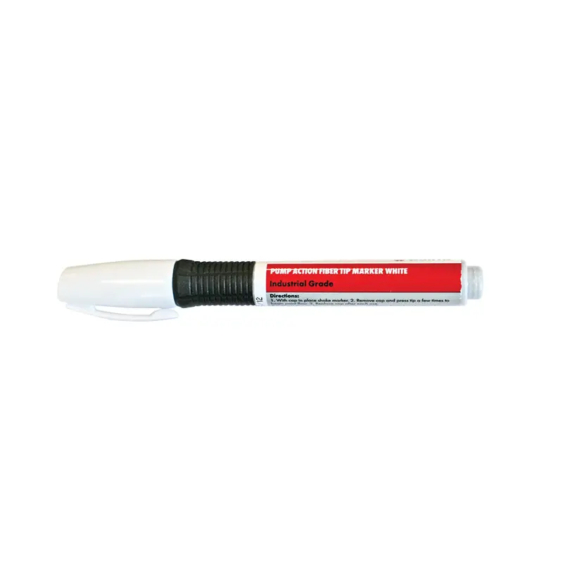Pump-Action White Fiber-Tip Marker