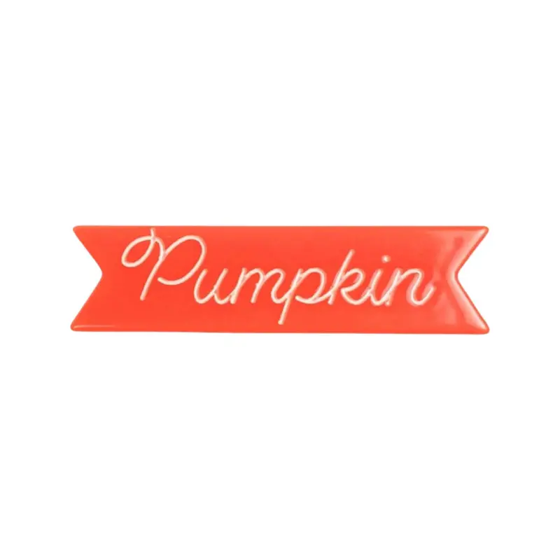 Pumpkin-Shaped Mini Alligator Hair Clip