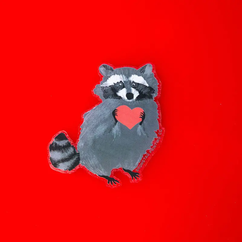 Raccoon Love Transparent Decal
