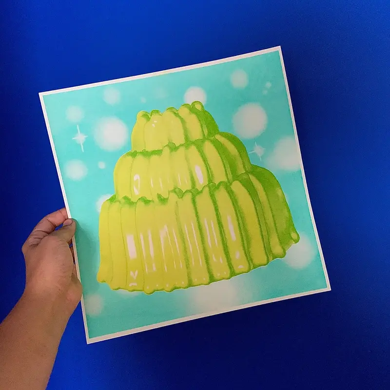 ‘Radioactive Jell-O’ Limited-Edition Risograph Art Print