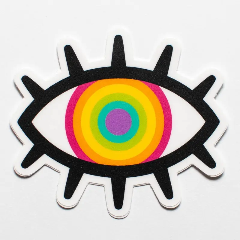 Rainbow Eye Decorative Sticker