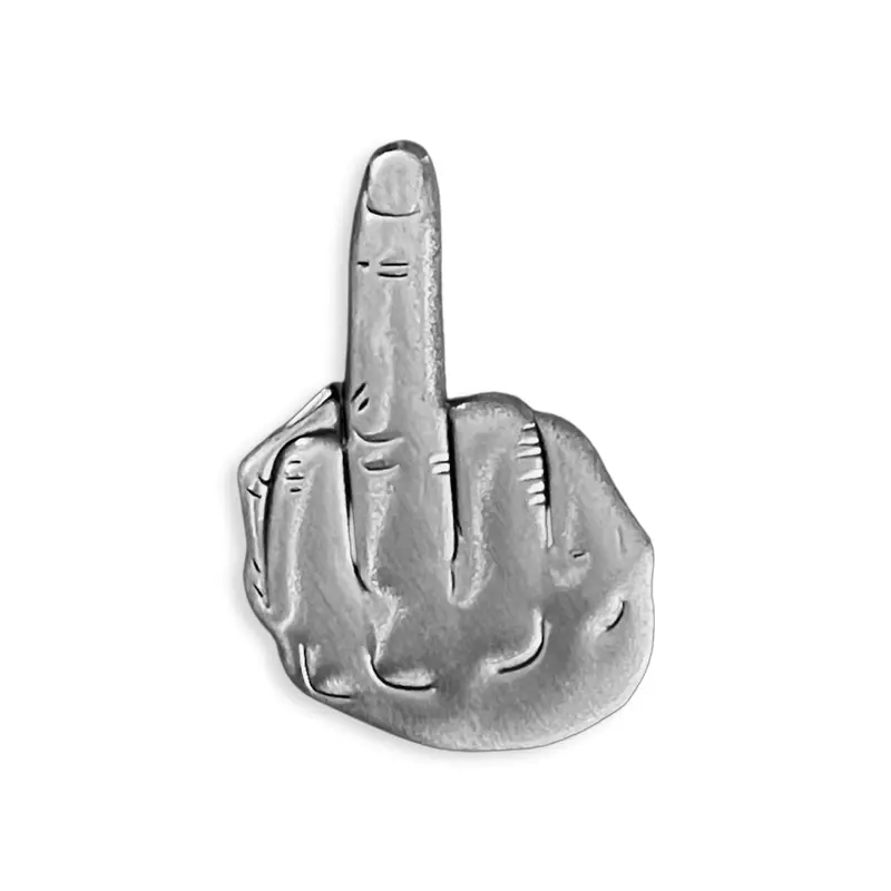 Raised Middle Finger Minimalist Enamel Pin