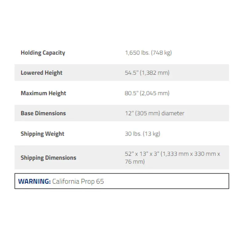 Ranger RJS-1T Adjustable High Stand – 1-Ton Engine or Component Support