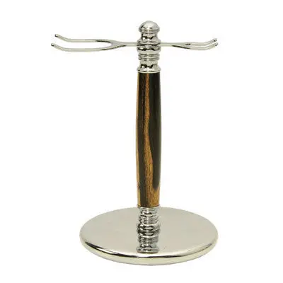 Razor & Shaving Brush Holder Stand – Compact Chrome Mount