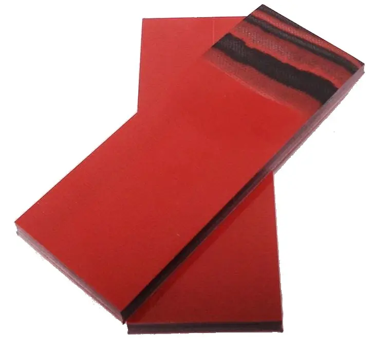 Red & Black G10 Knife Handle Scales (4″ × 1.5″ × 0.25″)