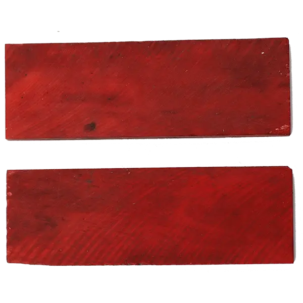 Red Smooth Genuine Bone Blank: Approx. 3″ × 1″ × 1/8″