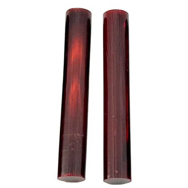 Red Water Buffalo Horn Blank – 0.75″ × 0.75″ × 5″, Limited Edition Cut