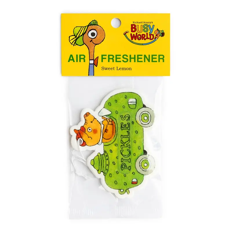 Richard Scarry Pickle Car Air Freshener – Vintage-Inspired Scented Clip