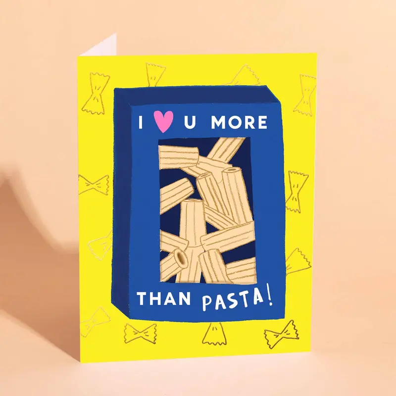 Rigatoni Pasta Love Greeting Card