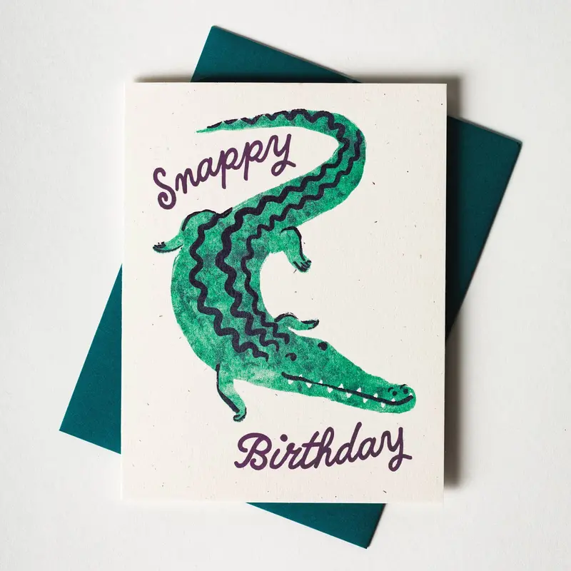 Risograph Birthday Card: ‘Snappy Birthday’ Illustration