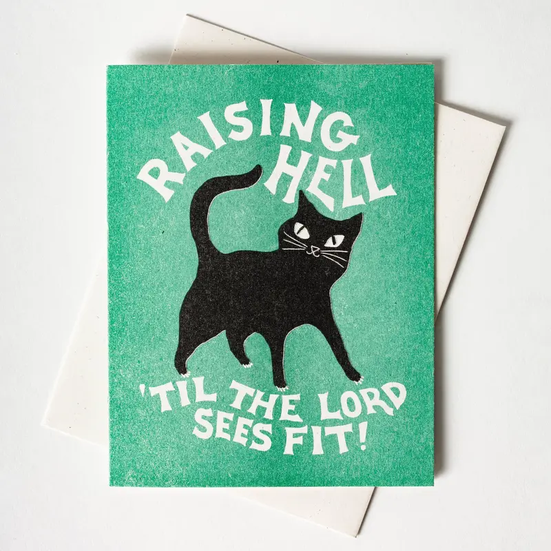 Risograph Card Featuring ‘Raising Hell’ Humor