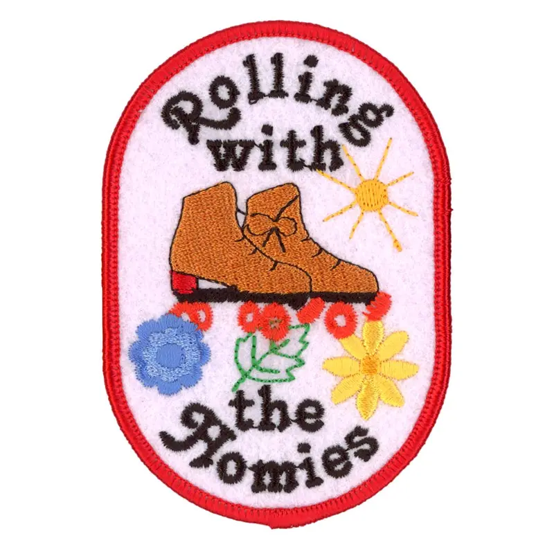 ‘Rolling with the Homies’ Embroidered Patch – Casual Friendship Statement
