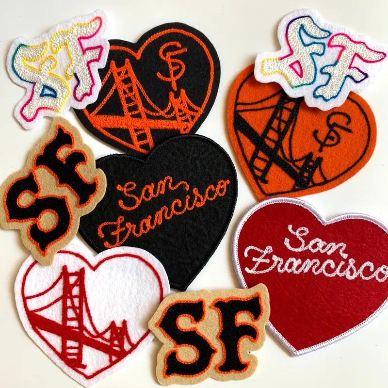 San Francisco City-Themed Embroidery Patches