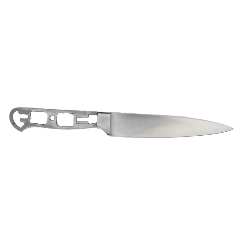 Satin-Finish Slicing Knife Blank with Full Bolster and Skeletonized Handle – 11-Inch Overall Length