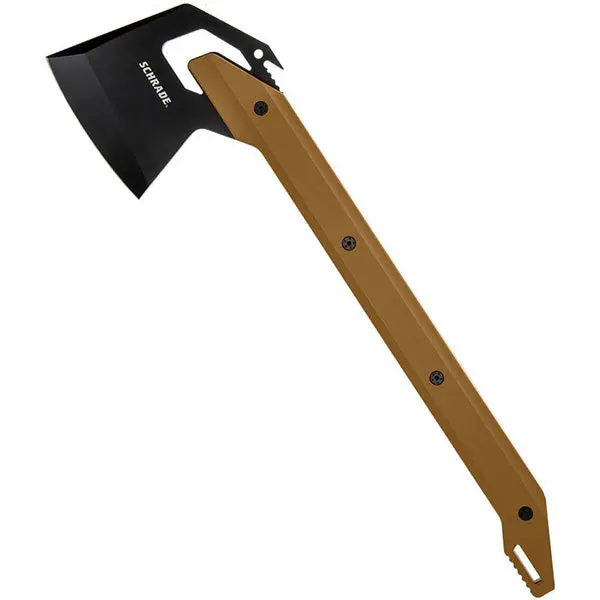 Schrade Frontier Tactical Axe – Brown Handle, 19-Inch Overall Length
