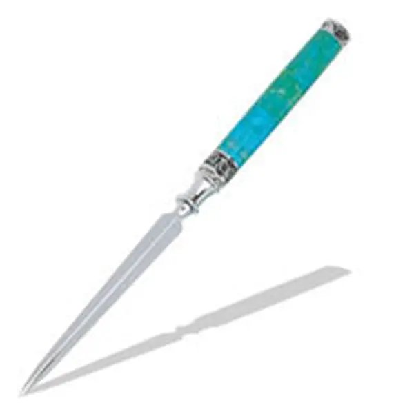 Sculpted Arbor Letter Opener – Chrome-Finished Artisan Desk Tool