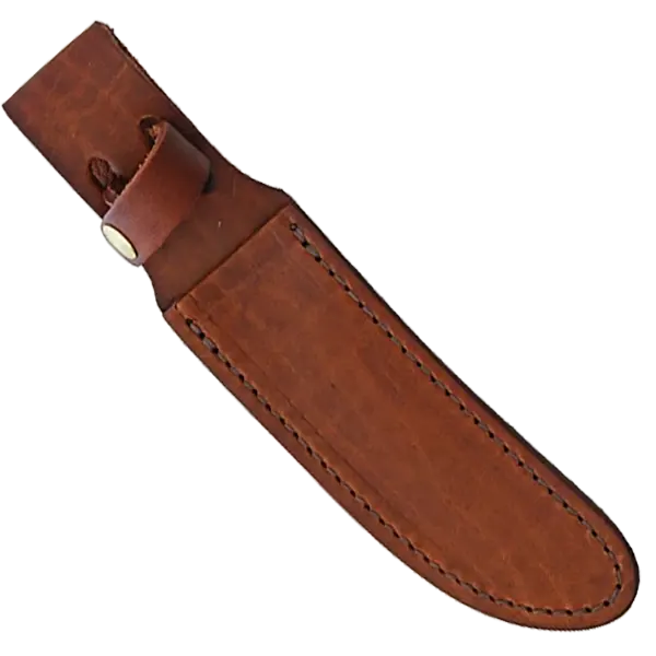 Slim-Fit Leather Knife Sheath – Thumb Snap, 1.25″ Opening × 5.375″ Length (SH1206)